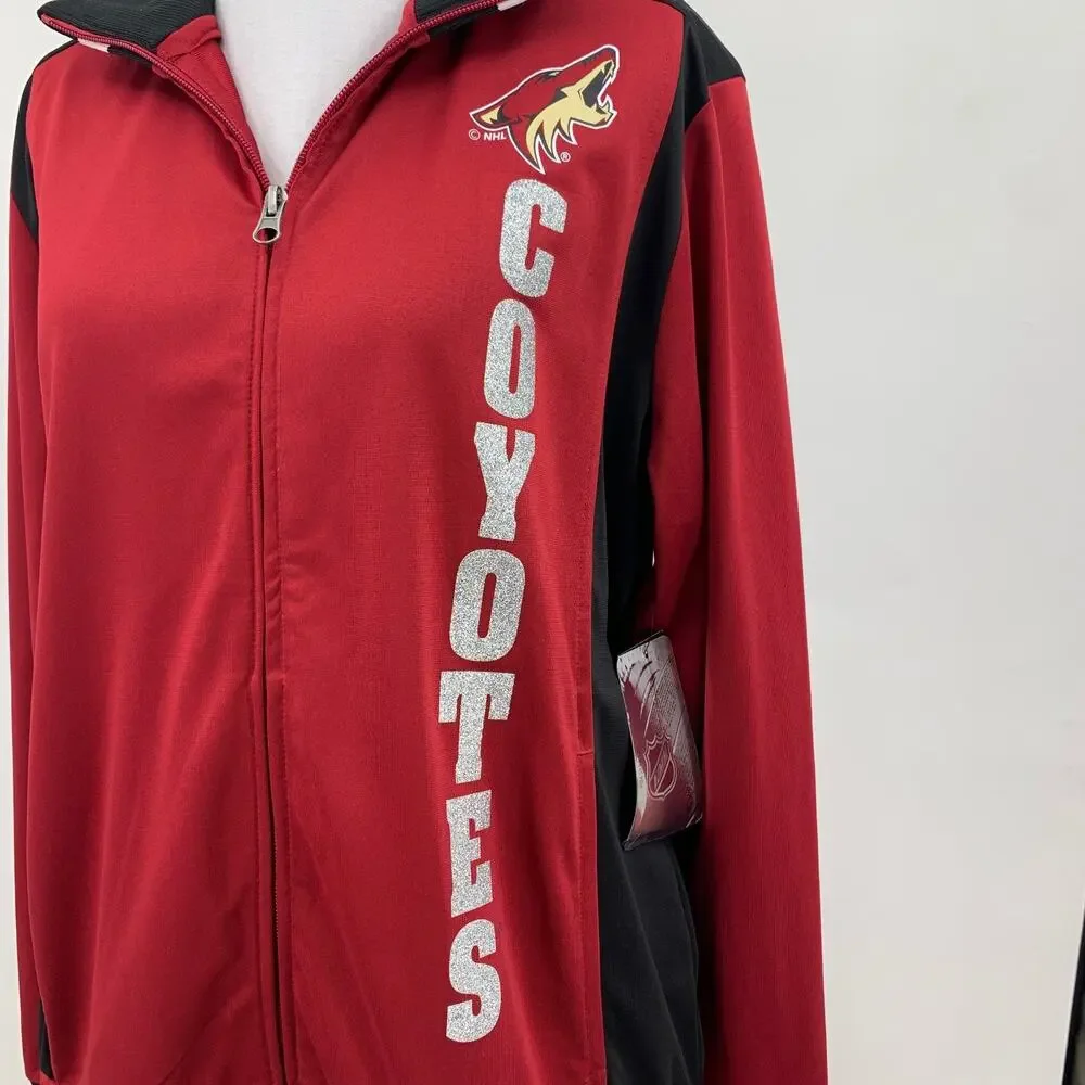 Arizona Coyotes Jacket Womens L Large On-Deck NHL Full Zip G-III Carl Banks